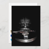 DJ-uitnodiging van de partij met pictogrammen voor Kaart (Voorkant / Achterkant)