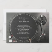 DJ uitzettingsbare uitnodiging voor fotobruiloft (Achterkant)