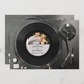 DJ uitzettingsbare uitnodiging voor fotobruiloft (Voorkant / Achterkant)