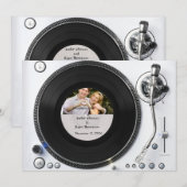 DJ uitzettingsbare uitnodiging voor fotobruiloft (Voorkant / Achterkant)