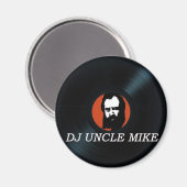 DJ UNCLE MIKE VINYL RECORD koelkast magneet (Voorkant / Achterkant)