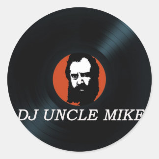 DJ UNCLE MIKE VINYL RECORD ronde stickers