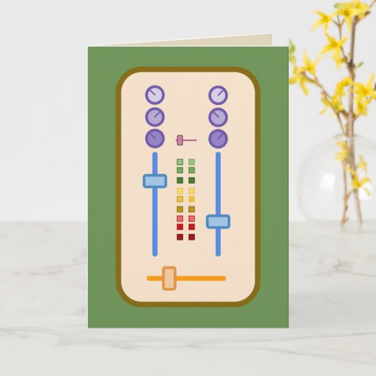 DJ Verjaardag Kaart (Gele Bloem)