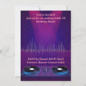 DJ Verjaardagsfeest Uitnodiging - Aanpasbaar (Voorkant)