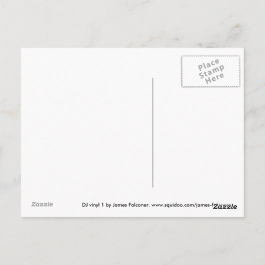 DJ Vinyl 1 Briefkaart (Achterkant)