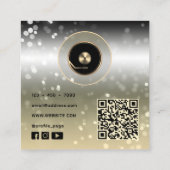 DJ vinyl bord speler Visitekaartje (Achterkant)