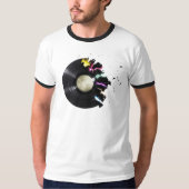 dj vinyl explosion t-shirt (Voorkant)