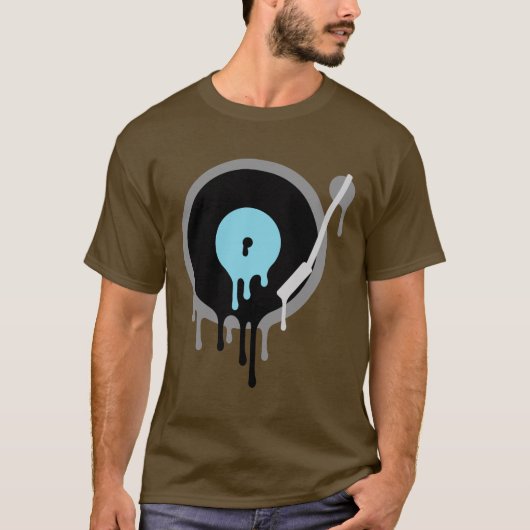 DJ Vinyl Platenspeler T-shirt (Voorkant)