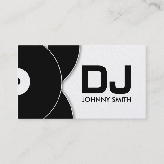 DJ Vinyl Record Music Visitekaartje (Voorkant)