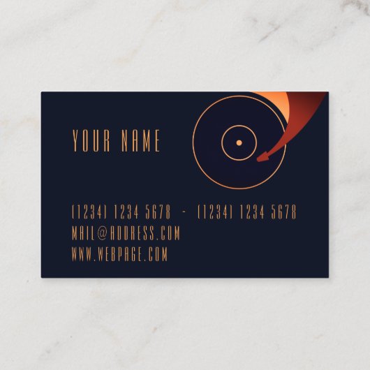 DJ vinyl set illustration cover Visitekaartje (Achterkant)