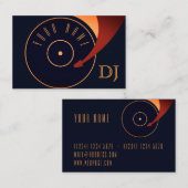 DJ vinyl set illustration cover Visitekaartje (Voorkant / Achterkant)