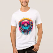 DJ Vinyl Vibes Tri-Blend Shirt (Voorkant)