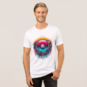 DJ Vinyl Vibes Tri-Blend Shirt (Voorkant volledig)