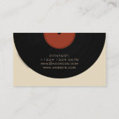 DJ vinylplaat bord cover Visitekaartje (Achterkant)