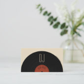 DJ vinylplaat bord cover Visitekaartje (Staand voorkant)