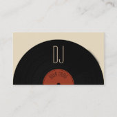 DJ vinylplaat bord cover Visitekaartje (Voorkant)
