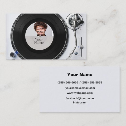 DJ Visitekaartje (Voorkant / Achterkant)
