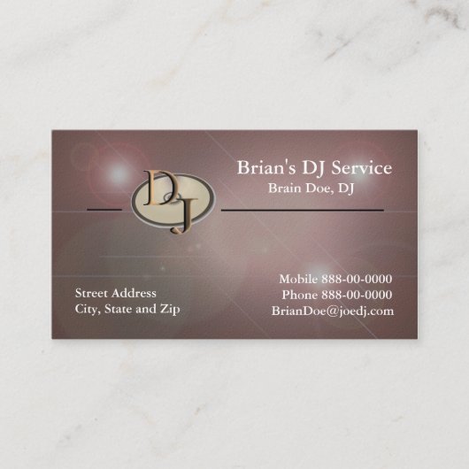 DJ Visitekaartje (Voorkant)