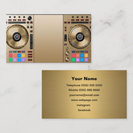 DJ Visitekaartje (Voorkant / Achterkant)