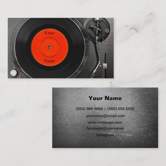 DJ Visitekaartje (Voorkant / Achterkant)