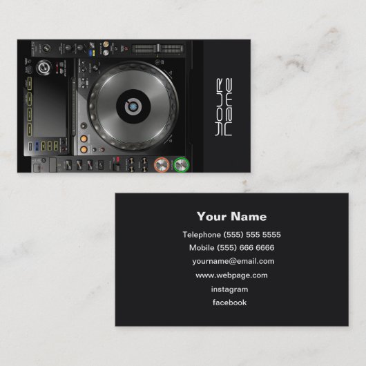 DJ Visitekaartje (Voorkant / Achterkant)