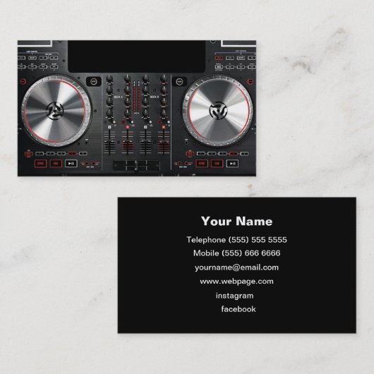 DJ Visitekaartje (Voorkant / Achterkant)