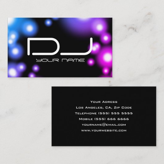 DJ VISITEKAARTJE (Voorkant / Achterkant)