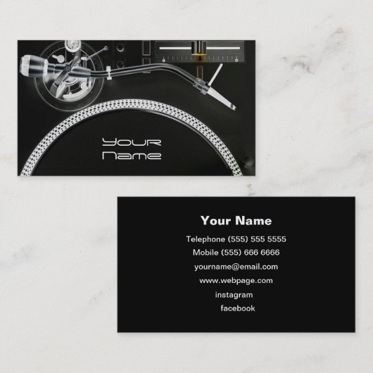 DJ Visitekaartje (Voorkant / Achterkant)