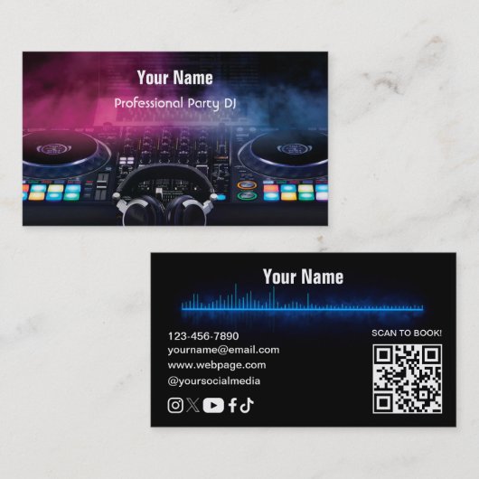 DJ  Visitekaartje (Voorkant / Achterkant)