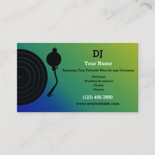 DJ VISITEKAARTJE (Voorkant)