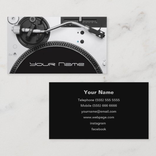 DJ Visitekaartje (Voorkant / Achterkant)