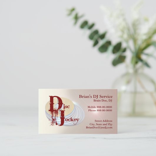 DJ Visitekaartje (Staand voorkant)