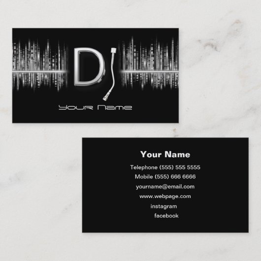 DJ Visitekaartje (Voorkant / Achterkant)