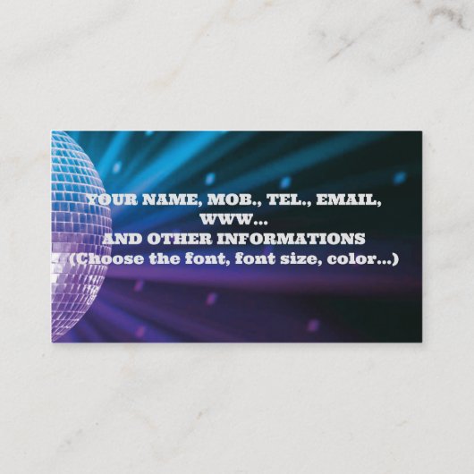 DJ VISITEKAARTJE (Achterkant)