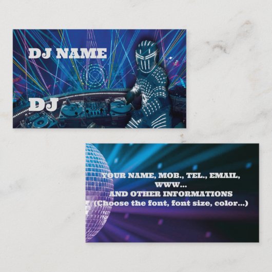 DJ VISITEKAARTJE (Voorkant / Achterkant)