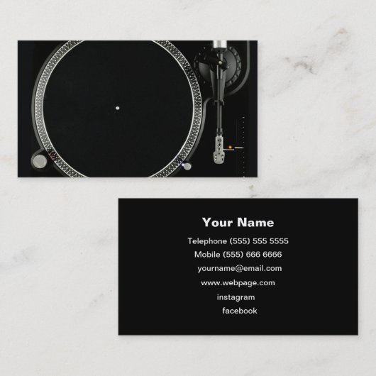 DJ Visitekaartje (Voorkant / Achterkant)