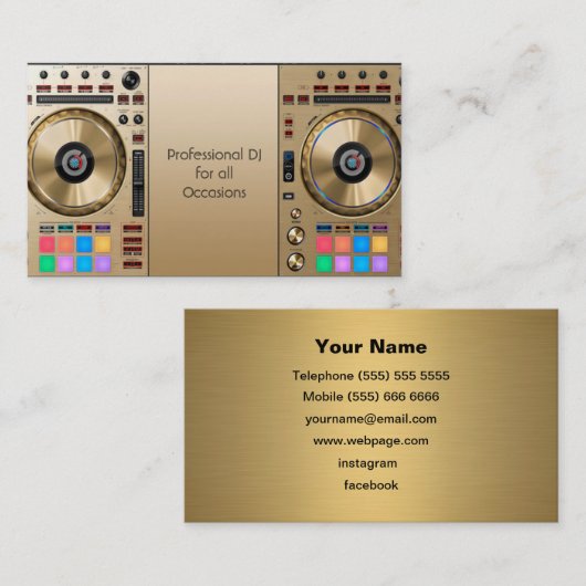 DJ Visitekaartje (Voorkant / Achterkant)