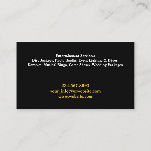 DJ Visitekaartje (Achterkant)