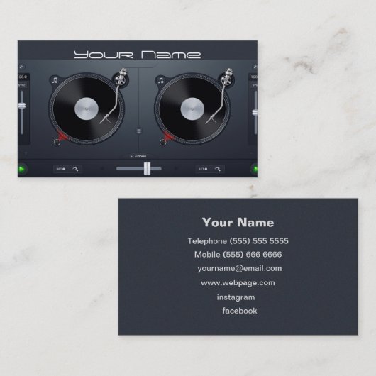 DJ Visitekaartje (Voorkant / Achterkant)
