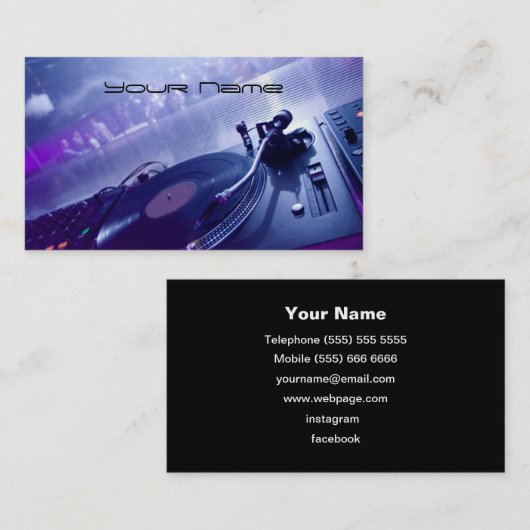 DJ Visitekaartje (Voorkant / Achterkant)