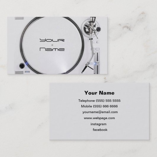 DJ Visitekaartje (Voorkant / Achterkant)