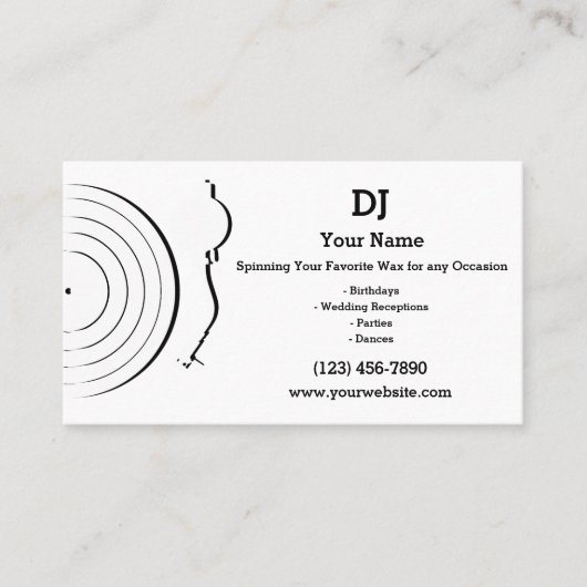 DJ VISITEKAARTJE (Voorkant)