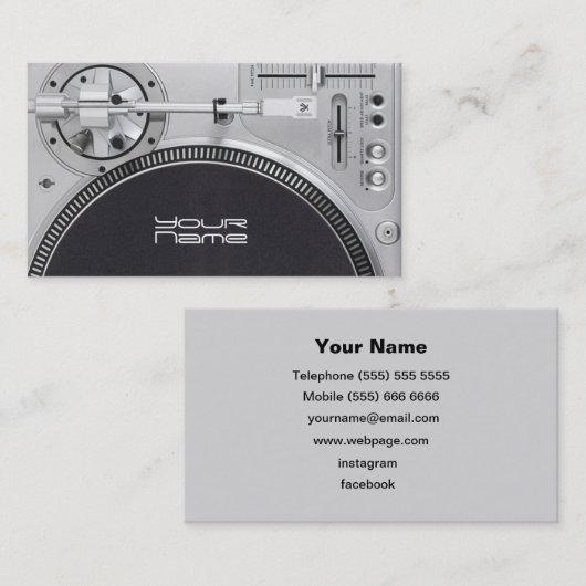 DJ Visitekaartje (Voorkant / Achterkant)