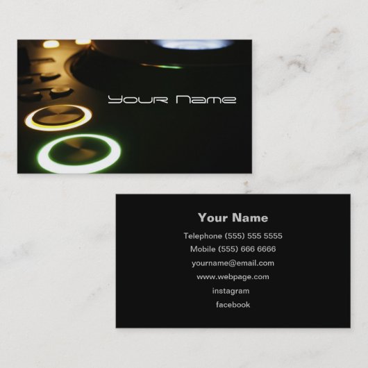 DJ Visitekaartje (Voorkant / Achterkant)