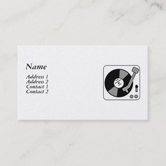 DJ VISITEKAARTJE (Voorkant)