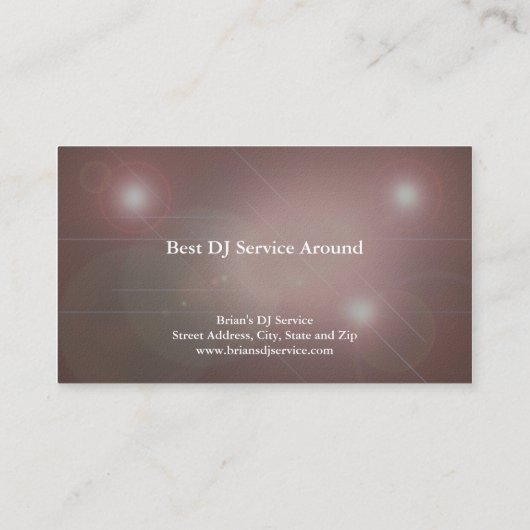 DJ Visitekaartje (Achterkant)