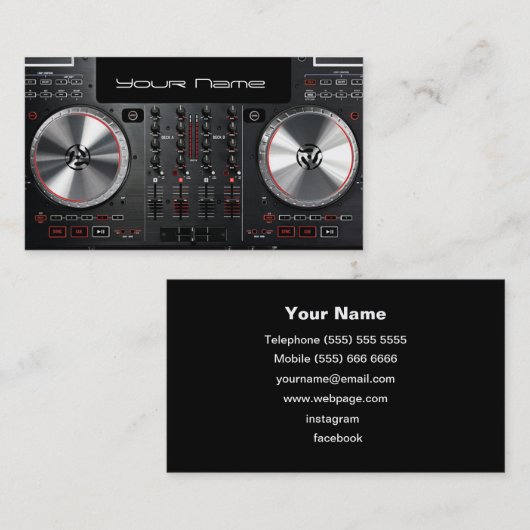 DJ Visitekaartje (Voorkant / Achterkant)