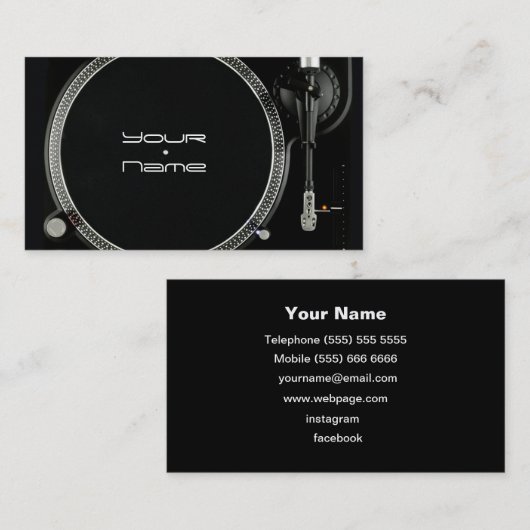 DJ Visitekaartje (Voorkant / Achterkant)