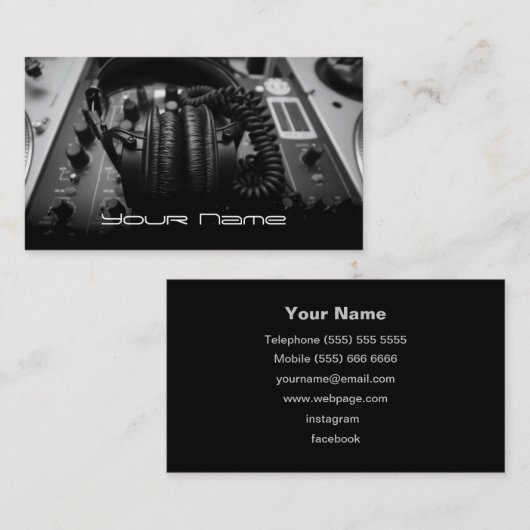 DJ Visitekaartje (Voorkant / Achterkant)