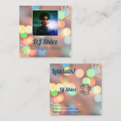 DJ-visitekaartje aanpassen Vierkante Visitekaartje (Voorkant / Achterkant)